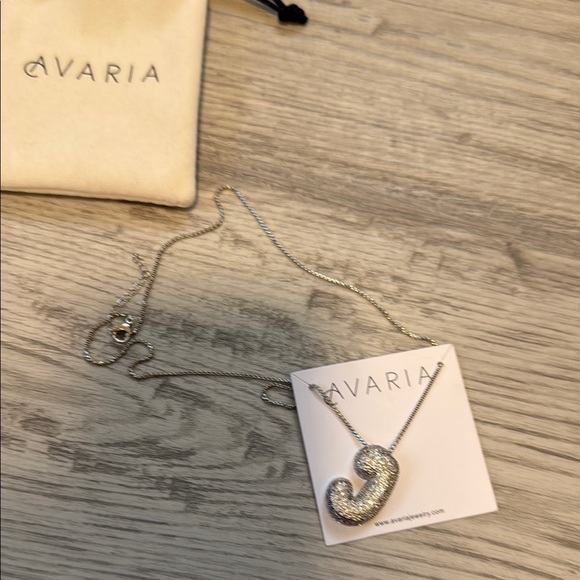 Avaria Silver Necklace letter J - Picture 3 of 3